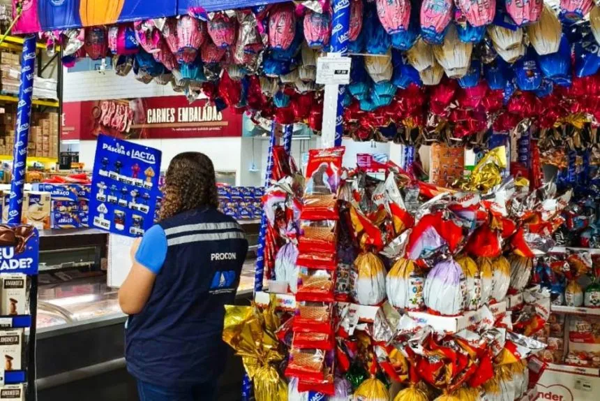 Procon de Palmas alerta: preços de ovos de Páscoa variam até 70% e consumidores devem pesquisar antes da compra